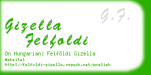 gizella felfoldi business card